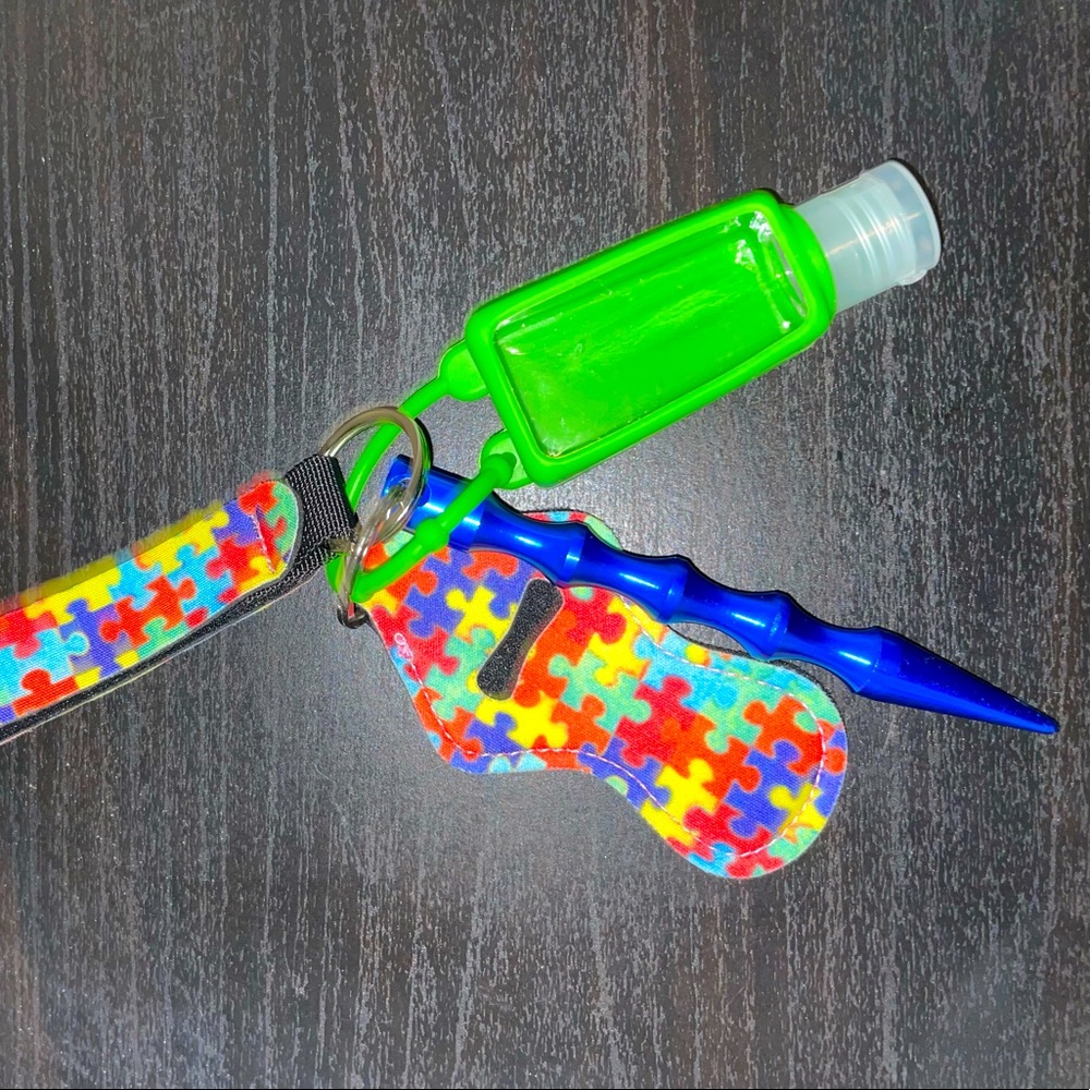 Puzzle Piece Safety & Glam Keychain